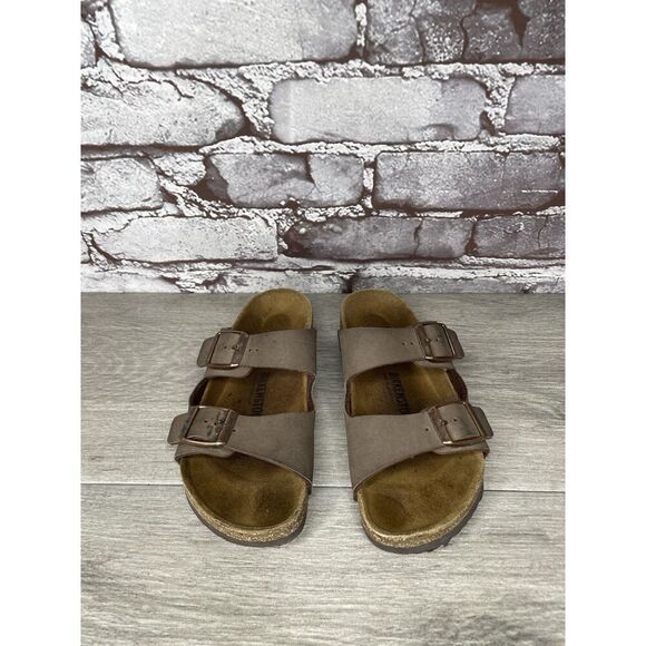 Birkenstock Arizona Mocha Brown Copper 2 Strap Slide Sandals Kids Sz 31EU/13M US - Picture 16 of 16